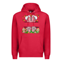 Cardinal easter costom name rabbit Premium Hoodie - MaliasSmallBusiness