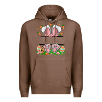 Chestnut easter costom name rabbit Premium Hoodie - MaliasSmallBusiness