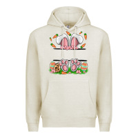 Oatmeal Heather easter costom name rabbit Premium Hoodie - MaliasSmallBusiness