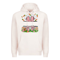 Pale Pink easter costom name rabbit Premium Hoodie - MaliasSmallBusiness