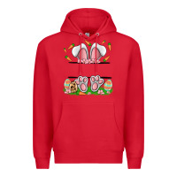 Red easter costom name rabbit Premium Hoodie - MaliasSmallBusiness