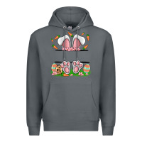 Rock easter costom name rabbit Premium Hoodie - MaliasSmallBusiness