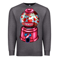 Charcoal Heather love and candy machine Premium Sweatshirt - AdoDesignShop