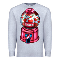 Heather Grey love and candy machine Premium Sweatshirt - AdoDesignShop