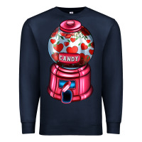 Navy love and candy machine Premium Sweatshirt - AdoDesignShop