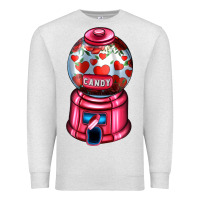 Oatmeal Heather love and candy machine Premium Sweatshirt - AdoDesignShop