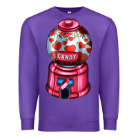 Purple love and candy machine Premium Sweatshirt - AdoDesignShop