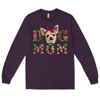 Plum christmas dog mom chihuahua Long Sleeve Tee - RanaPortraitStore