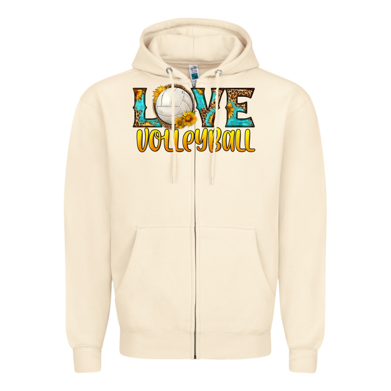 Love Volleyball Zipper Hoodie by HRA Design Shop | Teevron