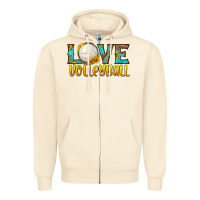 Sandshell love volleyball Zipper Hoodie - HRA Design Shop
