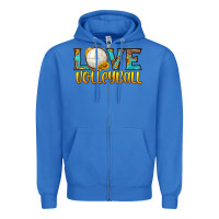 True Royal love volleyball Zipper Hoodie - HRA Design Shop