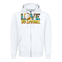 White love volleyball Zipper Hoodie - HRA Design Shop