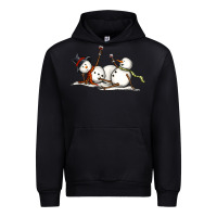 Black snowman with wine Urban Hoodie - MaliasSmallBusiness