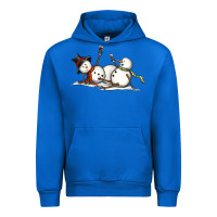 Cobalt snowman with wine Urban Hoodie - MaliasSmallBusiness