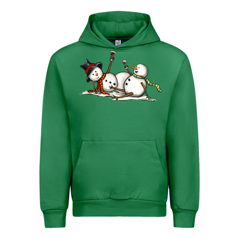 Snowman With Wine Urban Hoodie by MaliasSmallBusiness | Teevron