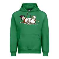 Emerald snowman with wine Urban Hoodie - MaliasSmallBusiness