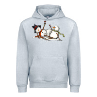 Heather Grey snowman with wine Urban Hoodie - MaliasSmallBusiness