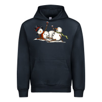 Navy snowman with wine Urban Hoodie - MaliasSmallBusiness