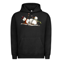 Pigment Black snowman with wine Urban Hoodie - MaliasSmallBusiness