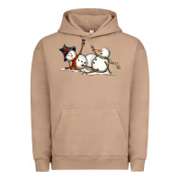 Pigment Burro snowman with wine Urban Hoodie - MaliasSmallBusiness
