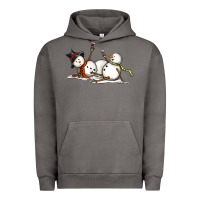 Pigment Tornado snowman with wine Urban Hoodie - MaliasSmallBusiness