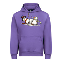 Tulip snowman with wine Urban Hoodie - MaliasSmallBusiness