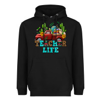 Black teacher life western truck and books Heavyweight Hoodie - AdoDesignShop