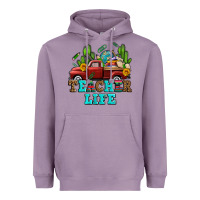 Lavender teacher life western truck and books Heavyweight Hoodie - AdoDesignShop