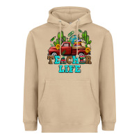 Mushroom teacher life western truck and books Heavyweight Hoodie - AdoDesignShop