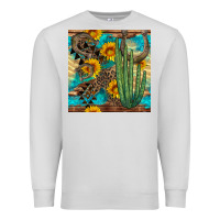 Dove Grey horseshoe and cactus Premium Sweatshirt - BundleAndBundleShop