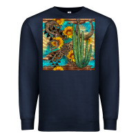 Navy horseshoe and cactus Premium Sweatshirt - BundleAndBundleShop