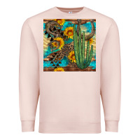 Pale Pink horseshoe and cactus Premium Sweatshirt - BundleAndBundleShop