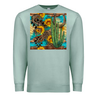 Seafoam horseshoe and cactus Premium Sweatshirt - BundleAndBundleShop