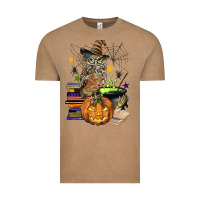 Vintage Coffee halloween owl Vintage Tee - BarkalooDesign