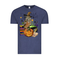 Vintage Denim halloween owl Vintage Tee - BarkalooDesign