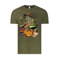 Vintage Olive halloween owl Vintage Tee - BarkalooDesign
