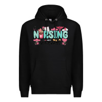 Black nursing in my heart Premium Hoodie - MaliasSmallBusiness