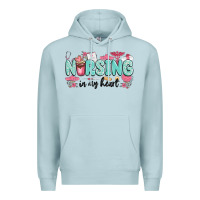 Blue Mist nursing in my heart Premium Hoodie - MaliasSmallBusiness