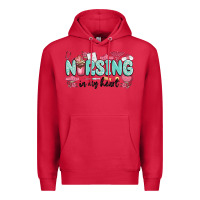 Cardinal nursing in my heart Premium Hoodie - MaliasSmallBusiness