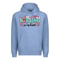Colony Blue nursing in my heart Premium Hoodie - MaliasSmallBusiness