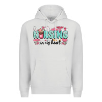 Dove Grey nursing in my heart Premium Hoodie - MaliasSmallBusiness