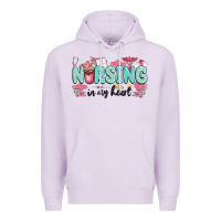 Lilac nursing in my heart Premium Hoodie - MaliasSmallBusiness