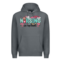 Rock nursing in my heart Premium Hoodie - MaliasSmallBusiness