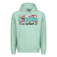 Seafoam nursing in my heart Premium Hoodie - MaliasSmallBusiness