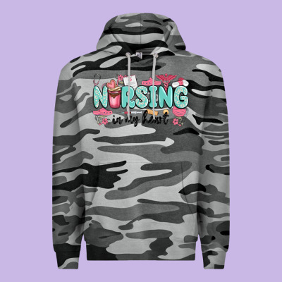 Nursing In My Heart Premium Hoodie Designed By Maliassmallbusiness