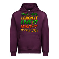 Mauve Wine black history learn it live it make it 365 days a Urban Hoodie - NancyCooperArtShop