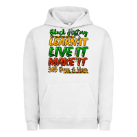 Pigment Lunar Rock black history learn it live it make it 365 days a Urban Hoodie - NancyCooperArtShop