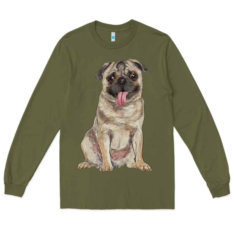 Pug Long Sleeve Tee by RanaPortraitStore | Teevron