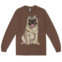 Chestnut pug Long Sleeve Tee - RanaPortraitStore