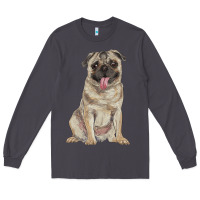 Smoke pug Long Sleeve Tee - RanaPortraitStore